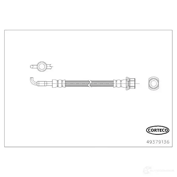 Тормозной шланг CORTECO 1394250 3358960486806 49379136 G8VR B изображение 0