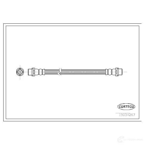 Тормозной шланг CORTECO 3358960312570 1384615 VQ1 F4ZK 19034267 изображение 0