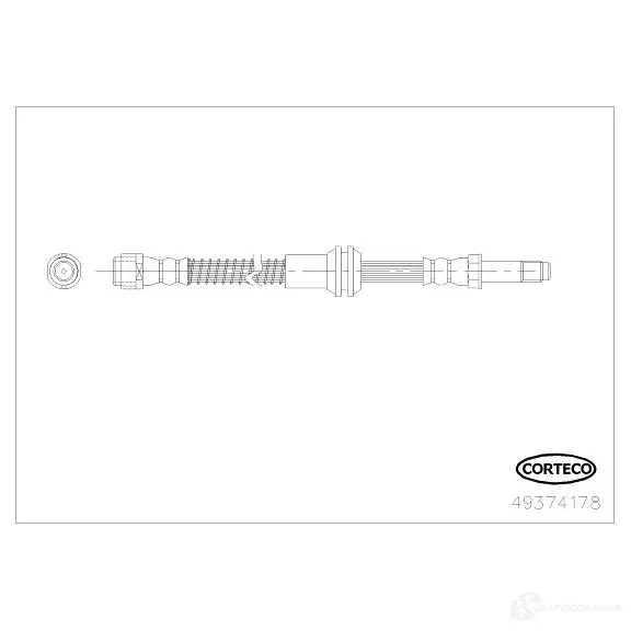 Тормозной шланг CORTECO 1394117 49374178 O D1N18R 3358960356758 изображение 0