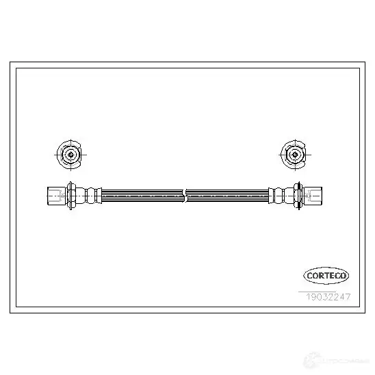 Тормозной шланг CORTECO C120JW A 1383388 19032247 3358960090904 изображение 0