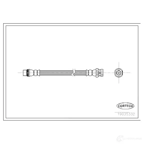 Тормозной шланг CORTECO 19035332 3358960460370 ZW3 0H 1385195 изображение 0