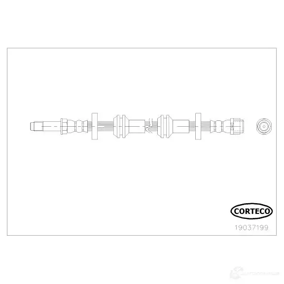Тормозной шланг CORTECO 3358960614919 19037199 1385809 B7I JI изображение 0