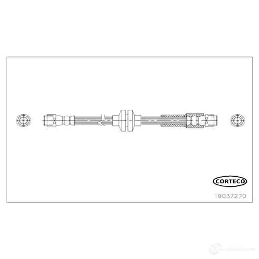 Тормозной шланг CORTECO 19037270 3358960615411 1385843 E2 CFJ2 изображение 0