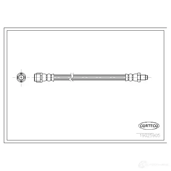 Тормозной шланг CORTECO L WZT2 1382597 3358960259059 19025905 изображение 0