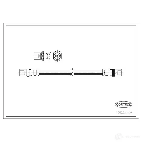 Тормозной шланг CORTECO 3V 7TFZ1 19032954 1383943 3358960097255 изображение 0