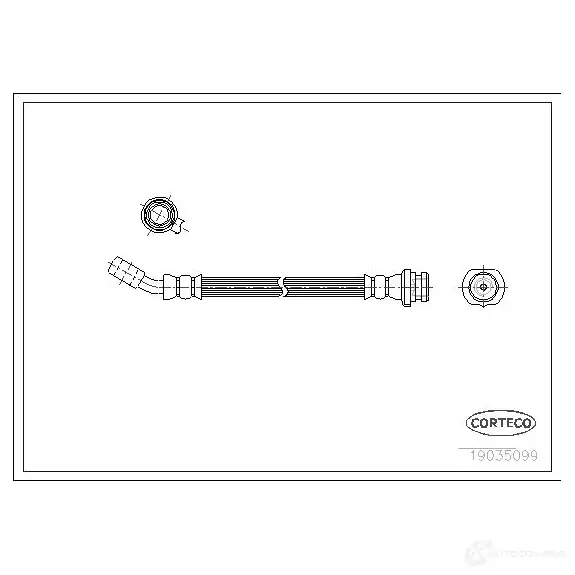 Тормозной шланг CORTECO FLR7 UI 19035051 3358960363381 1384968 изображение 0