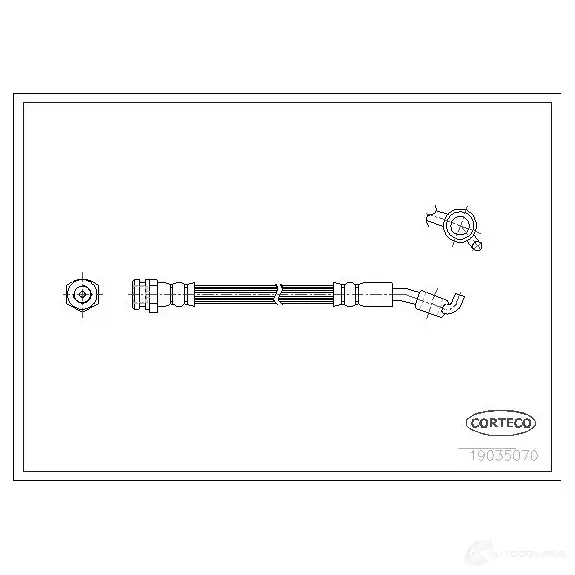 Тормозной шланг CORTECO 3358960363565 0WZ XC 1384985 19035070 изображение 0