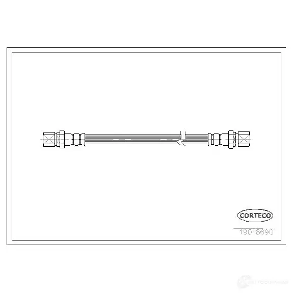 Тормозной шланг CORTECO 1382257 3358960186904 19018690 8 IBIBZI изображение 0