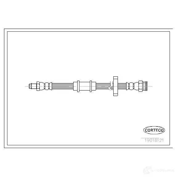 Тормозной шланг CORTECO 3358960181213 19018121 8M 2XG8 1382042 изображение 0