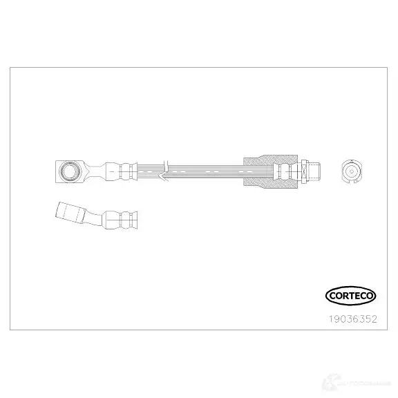 Тормозной шланг CORTECO 1385522 19036352 QG N8H76 3358960539182 изображение 0