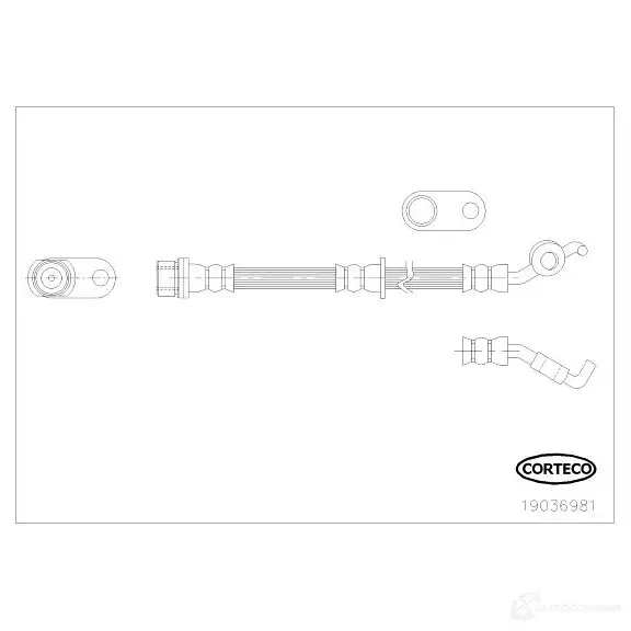 Тормозной шланг CORTECO 1385769 3358960591258 19036981 U8U7C T изображение 0