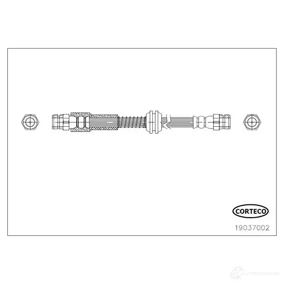 Тормозной шланг CORTECO 57475112 GU6 KVN 19037002 3358960591272 изображение 0
