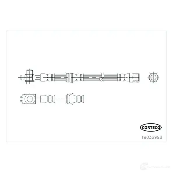 Тормозной шланг CORTECO 57475846 3N 5J1P 3358960591333 19036998 изображение 0