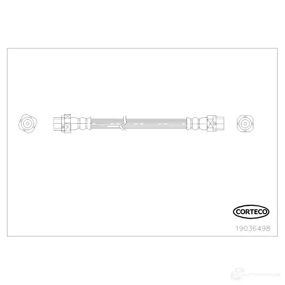 Тормозной шланг CORTECO 3358960549693 19036498 1385570 2 8F5WL изображение 0