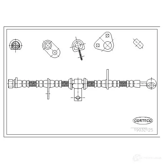 Тормозной шланг CORTECO 1383277 19032125 YAD WZW 3358960089441 изображение 0