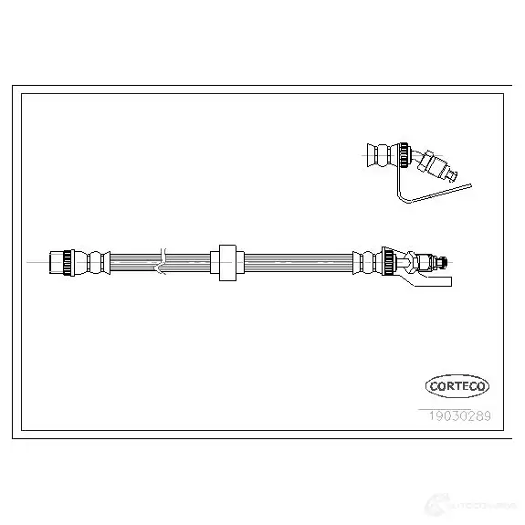 Тормозной шланг CORTECO 3358960084262 1383057 0I 8FQZ 19030289 изображение 0