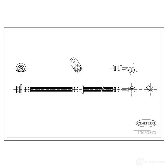 Тормозной шланг CORTECO 19033573 1384251 3 W59SY 3358960205445 изображение 0