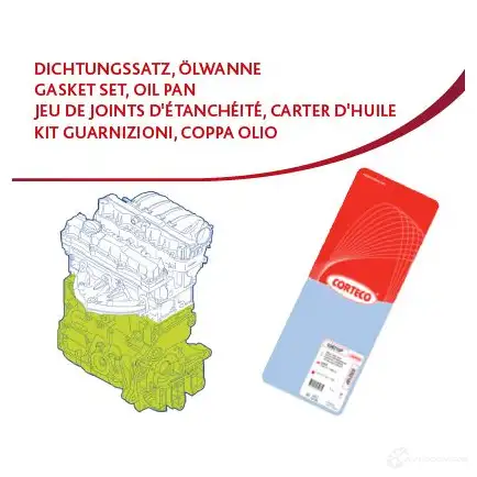 Комплект прокладок двигателя CORTECO H4G TX7 427906P 1391175 3358964279060