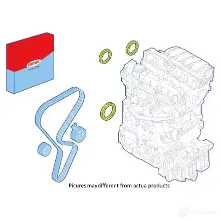 Комплект прокладок двигателя CORTECO 289004 Timing belt seal kit 1387446 289004 изображение 0