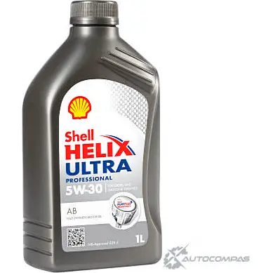 Моторное масло Shell Helix Ultra Professional AB 5W-30, синтетическое, 1л SHELL 550040129 1436733494 UGFW A56 изображение 1