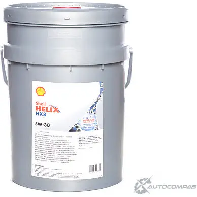 Моторное масло Shell Helix HX8 Synthetic 5W-30, синтетическое, 20л SHELL 550040540 IB 7UCQ 1436733565 изображение 0