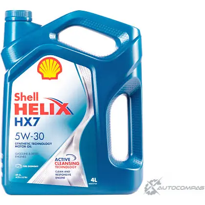 Моторное масло Shell Helix HX7 5W-30, полусинтетическое, 4л SHELL 550046351 47 Q9T 1436733547 - Изображение 1