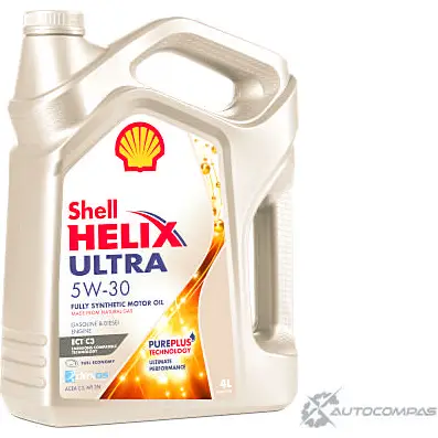 Моторное масло Shell Helix Ultra ECT C3 5W-30, синтетическое, 4л SHELL 1436733459 550046363 AHYU P изображение 1