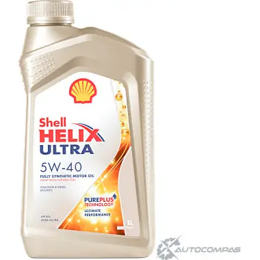 Моторное масло Shell Helix Ultra 5W-40, синтетическое, 1л SHELL 550046367 1436733467 N 21TZ изображение 0