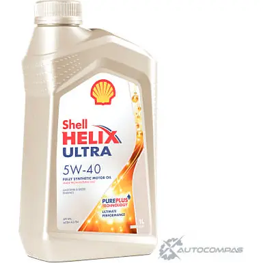 Моторное масло Shell Helix Ultra 5W-40, синтетическое, 1л SHELL 550046367 1436733467 N 21TZ изображение 1