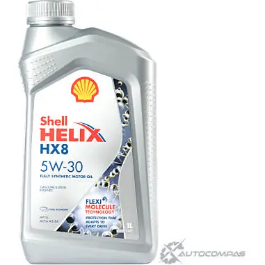 Моторное масло Shell Helix HX8 Synthetic 5W-30, синтетическое, 1л SHELL 550046372 1436733569 9 GRKNR2 изображение 0