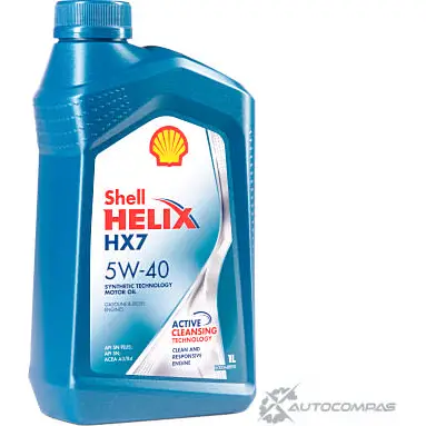 Моторное масло Shell Helix HX7 5W-40, полусинтетическое, 1л SHELL 8CZ HB 550046374 1436733537 изображение 1