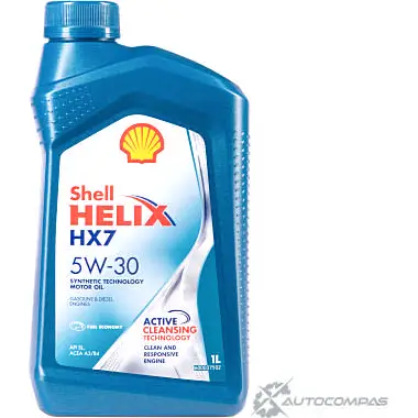 Моторное масло Shell Helix HX7 5W-30, полусинтетическое, 1л SHELL Q28SI 3 1436733530 550046376 изображение 0