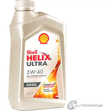 Моторное масло Shell Helix Ultra Diesel 5W-40, синтетическое, 1л SHELL 550046380 1436733542 34EDR3 H изображение 1