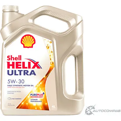 Моторное масло Shell Helix Ultra 5W-30, синтетическое, 4л SHELL AZTNAY T 550046387 1436733451 - Изображение 1