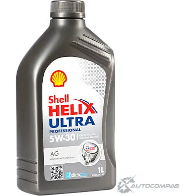 Моторное масло Shell Helix Ultra Professional AG 5W-30, синтетическое, 1л SHELL 1436733574 6 8DJTSY 550046410 изображение 1