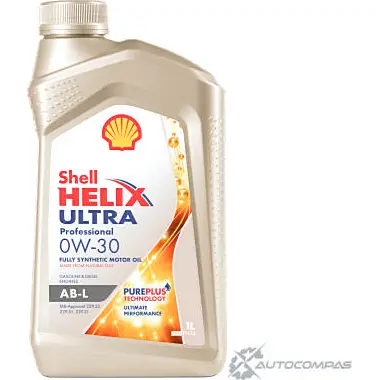 Моторное масло Shell Helix Ultra Professional AB-L 0W-30, синтетическое, 1л SHELL 7 R8FMZ 550046413 1436733524 - Изображение 1