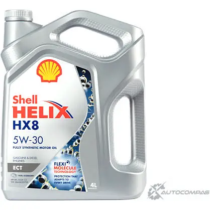 Моторное масло Shell Helix HX8 ECT 5W-30, синтетическое, 4л SHELL 1436733434 550048035 1L F6AC изображение 0