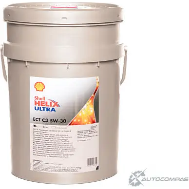 Моторное масло Shell Helix Ultra ECT C3 5W-30, синтетическое, 20л SHELL A 1FY4 550048699 1436733461 изображение 0