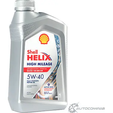 Моторное масло Shell Helix High Mileage 5W-40, синтетическое, 1л SHELL 1436733572 4H9W K 550050426 изображение 1