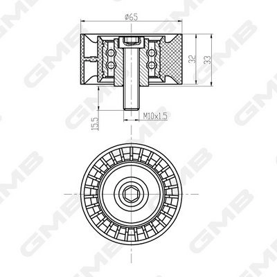 Паразитный обводной ролик ремня ГРМ GMB GTC1220 1440312387 90DAK8 I