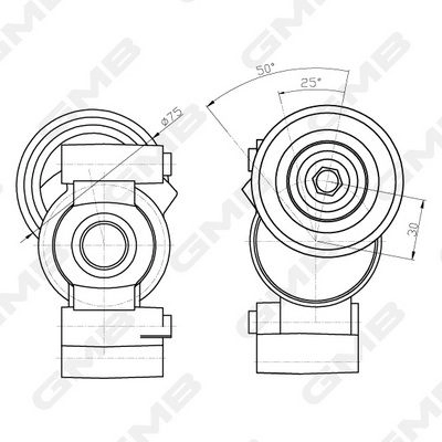 Натяжитель приводного ремня GMB GAT31690 OO0 7Z 1440313153 изображение 2