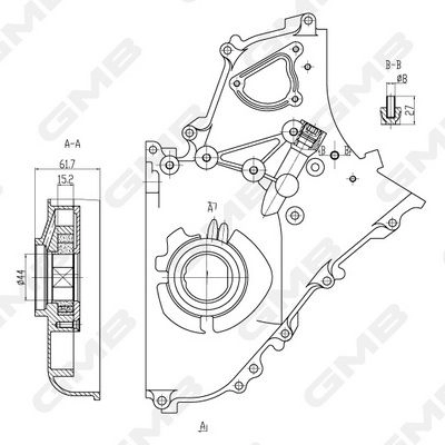 Масляный насос GMB GOAS-122A 1440314319 MFZC 2D изображение 0