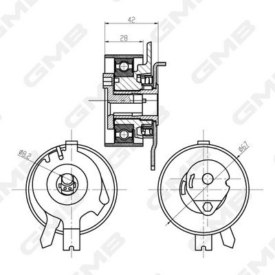 Натяжной ролик ГРМ GMB Z 5Q4LIE GTB0360 1440314599
