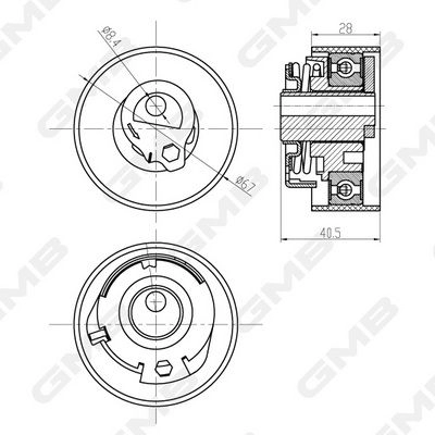 Обгонная муфта генератора GMB GTB1280 F WA7PG 1440314654 изображение 0