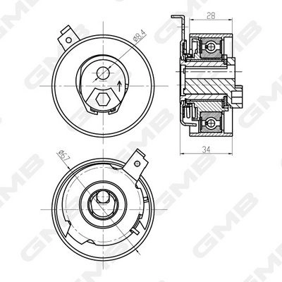 Обгонная муфта генератора GMB R 8RBFKP 1440314661 GTB1350 изображение 0