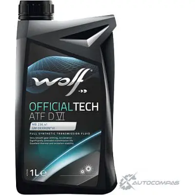 Трансмиссионное масло в акпп синтетическое 8305504 WOLF ATF Dexron 6, 1 л WOLF 5413048305504 6YE ZEX 8305504 1671304 изображение 0