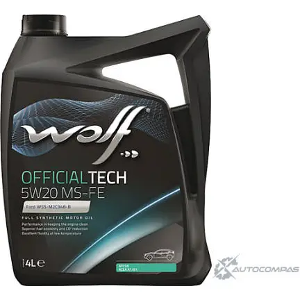 Моторное масло, синтетическое, OFFICIALTECH 5W-20 MS-FE, 4 л WOLF 8320187 1672058 JLN 5GJF 5413048320187