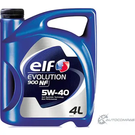 Моторное масло синтетическое ELF 5W-40 EVOLUTION 900 NF 5W-40 4 л ELF 10150501 8L86G2 U 1436733678 изображение 0