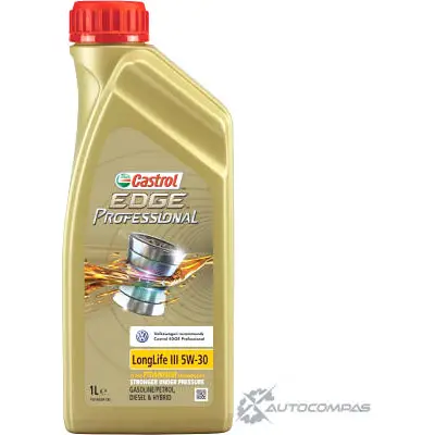 Моторное масло Castrol EDGE Professional LongLife III 5W-30 синтетическое, Volkswagen, 1 л CASTROL 157AD6 A93 9W 1436725764