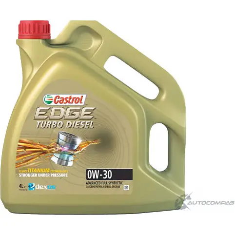 Моторное масло Castrol EDGE Turbo Diesel 0W-30 синтетическое, 4 л CASTROL 1436725776 157E5C 9 QZ53BW изображение 0